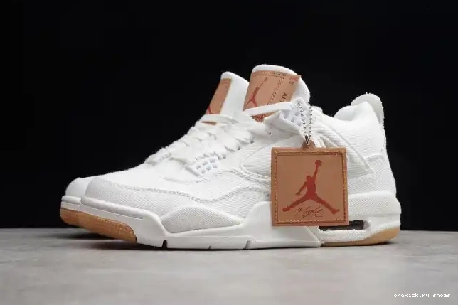 Rep x Air Jordan Levi's 'White' 4 AO2571-100 0505